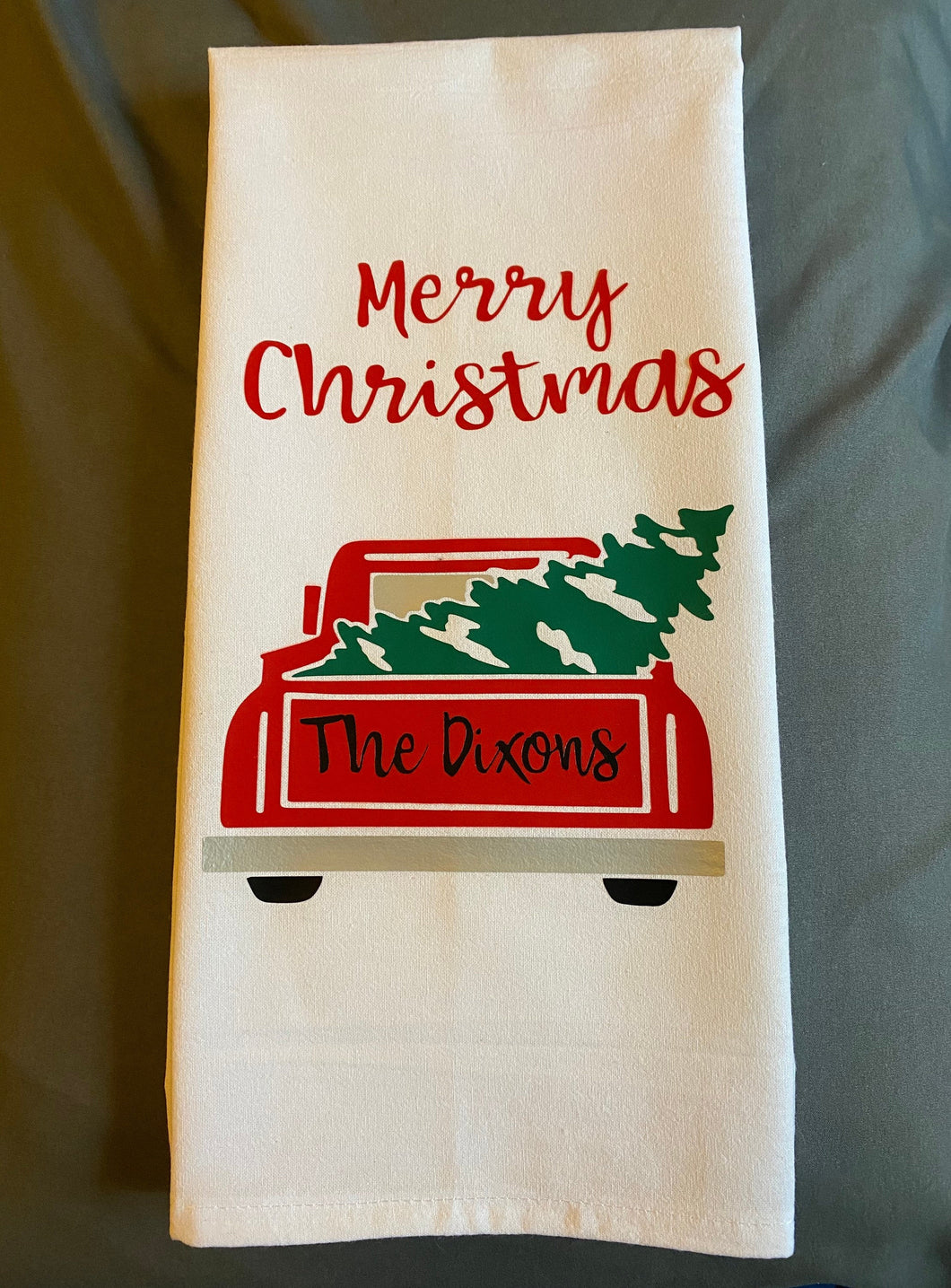 Personalized Christmas Tea Towel
